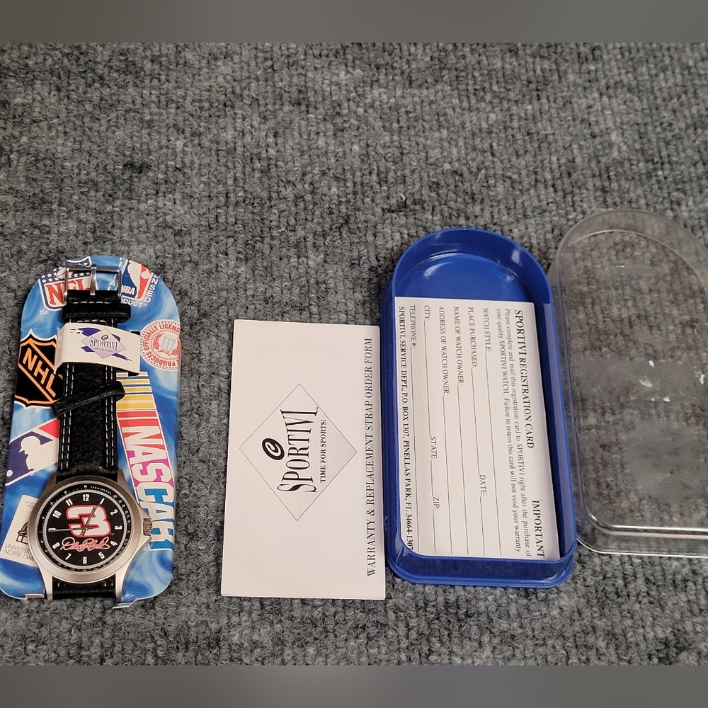 Dale Earnhardt Black and Silver Racing Watch - Picture 6 of 6